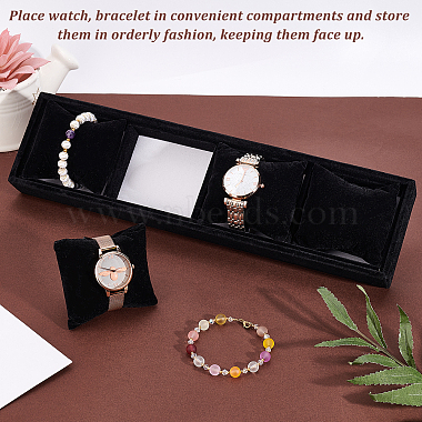 4 Slots Velvet Bracelet Watch Display Holders(ODIS-WH0034-04)-5