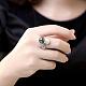Сплав олова чешский горный хрусталь палец кольца для женщин(RJEW-BB10592-8)-4
