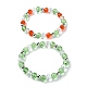 2pcs 2 ensembles de bracelets extensibles en perles de verre de couleur(BJEW-JB10027-02)-1