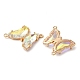 Brass Pave Faceted Glass Connector Charms(FIND-Z020-04P)-2