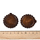 Colgante de madera tallada Schima con cabuj&oacute;n(WOOD-N022-05)-3