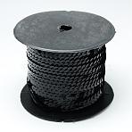 Plastic Paillette Beads, Sequins Beads, Ornament Accessories, Flat Round, Black, 6mm, about 100yards/roll(PVC-Q085-6mm-26A)
