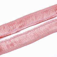 Polyester Tassel Fringe Trimming, Costume Accessories, Salmon, 25~26x2mm, about 20m/bag(FIND-T032-02J)