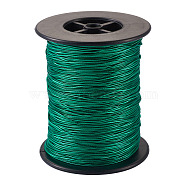 Round Elastic Cord, with Rubber inside, Green, 1mm, about 100m/roll(X-EC-TAC0001-01B)
