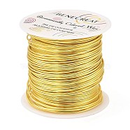 Copper Wire, Round, for Wire Wrapped Jewelry Making, Golden, 18 Gauge, 1mm, about 98.43 Feet(30m)/Roll(CWIR-XCP0001-16)