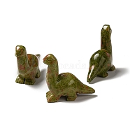 Natural Unakite Home Display Decoration, 3D Dinosaur, 48x21x46mm(G-E581-01C)