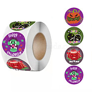 500Pcs Round Halloween Stickers, Self-Adhesive Stickers, for DIY Decorations, Mixed Color, 55mm, Hole: 28mm(AJEW-S090-03E)