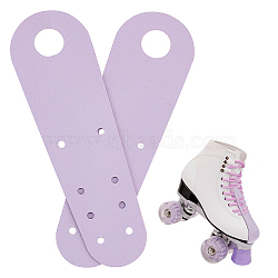 PVC Leather Flat Toe Guard Protector, for Roller Skate, Medium Purple, 180x54.5x1.5mm, Hole: 5mm & 20mm(FIND-WH0013-65B)