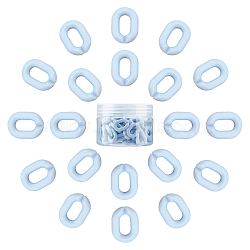 Gorgecraft Acrylic Linking Rings, Quick Link Connectors, For Jewelry Chains Making, Oval, Light Sky Blue, 19x14x4.5mm, Hole: 11x5.5mm, 100pcs/box(OACR-GF0001-05C)