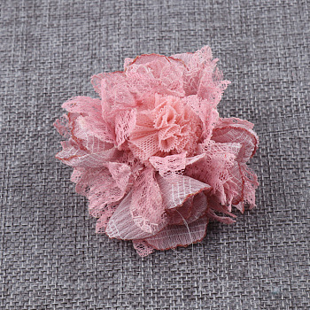 Fabric Flower for DIY Hair Accessories, Imitation Flowers for Shoes and Bags, Pink, 65mm