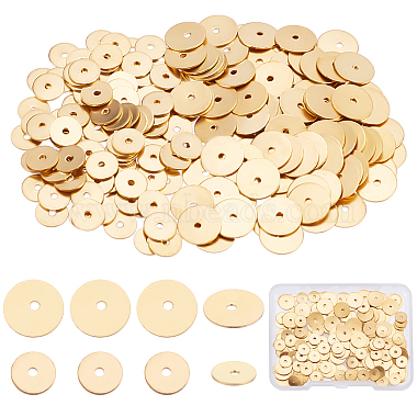 Real 18K Gold Plated Disc Brass Spacer Beads