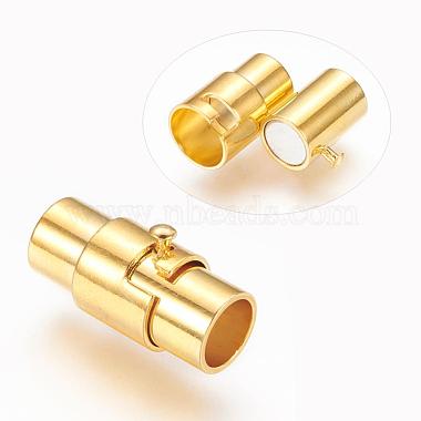 Brass Locking Tube Magnetic Clasps(MC077-G)-2