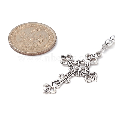 Glass Beaded Rosary Bead Necklaces(NJEW-JN04326)-3