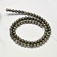 Natural Pyrite Round Beads Strands(G-F197-10-10mm)-2