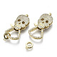 Brass Micro Pave Clear Cubic Zirconia Lobster Claw Clasps(KK-N227-46-NF)-2
