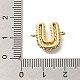 Brass Micro Pave Cubic Zirconia Letter Links(KK-I717-04U)-3