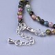 Natural Tourmaline Beaded Necklaces(X-NJEW-K114-A-A15)-3