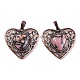 Natural Rhodonite Peach Love Heart Pendants(G-G158-01-14)-1