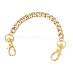 304 Stainless Steel Cuban Link Chain Bag Extender Chains, with Alloy Swivel Clasps, Bag Replacement Accessories, Golden, 165mm(FIND-JF00157-01)