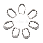 Tarnish Resistant 201 Stainless Steel Snap on Bails, 13x7x9mm, Hole: 11x7mm(X-STAS-H052)