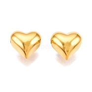 925 Sterling Silver Beads, Heart, Real 18K Gold Plated, 7.5x8x5.5mm, Hole: 1.2mm(STER-T007-94G)