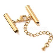 304 Stainless Steel Curb Chain Extender, with Lobster Claw Clasps, Golden, 22mm(STAS-M061-05G-02)