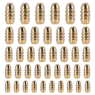 Brass Grooved Bullet Shape Weights Fishing Sinkers, for Freshwater Saltwater Bass Fishing, Golden, 11.5~21.5x6~10mm, Hole: 1.5~2mm, 52pcs/box(KK-FH0001-40G)
