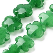 Natural Malaysia Jade Beads Strands, Flower, 16x16x6mm, Hole: 1.4mm, about 25pcs/strand, 14.57~14.96 inch(37~38cm)(G-F769-R01-01)