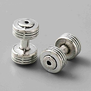 Alloy Beads, Dumbbell, Antique Silver, 18x10.5mm, Hole: 1.8mm(FIND-CJC0006-47A-AS)