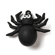 Hallowmas Theme PVC Plastic Pendants, Mixed Shapes, Spider, 45.5x55x21mm, Hole: 3.5mm(KY-U003-02D)