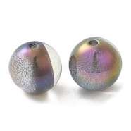 Two Tone Resin Beads, Round, Dark Khaki, 16x15.5mm, Hole: 2.5mm(RESI-Z015-02G)