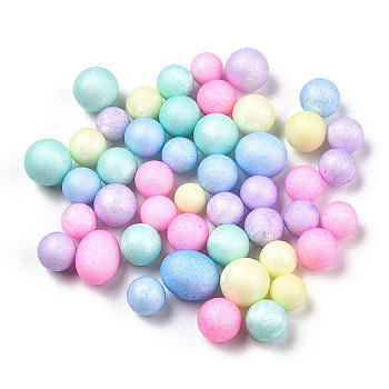 Macaron Color Small Craft Foam Balls, Round, for DIY Wedding Holiday Crafts Making, Mixed Color, 4.5~6.5mm