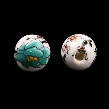 Floral Printed Porcelain Beads(X-PORC-Q199-8mm-17)-4
