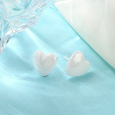 Hypoallergenic Bioceramics Zirconia Ceramic Heart Stud Earrings(EJEW-C065-02E)-2