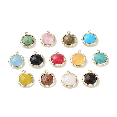 Natural & Synthetic Mixed Gemstone Pendants(G-G012-09D)-2