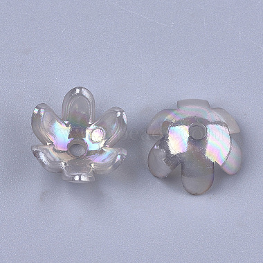 Transparent Acrylic Bead Caps(TACR-T007-07F)-2