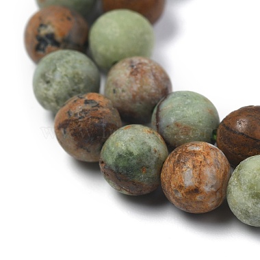 Natural Green Opal Beads Strands(G-K209-04B-6mm-A)-2
