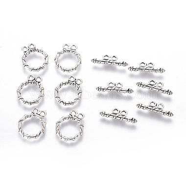 Tibetan Style Alloy Toggle Clasps(X-LF10797Y)-2