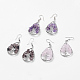 Natural Gemstone Dangle Earrings(EJEW-P136-A)-1