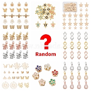Lucky Bag, Random Styles Style Metal Brass Beads, Charms Connectors Kits, Random Color(DIY-LUCKYBAY-84)