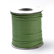 Braided Korean Waxed Polyester Cords, Olive Drab, 0.8mm, about 87.48 yards(80m)/roll(YC-T002-0.8mm-124)