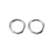 304 Stainless Steel Open Jump Rings, Stainless Steel Color, 10x1.5mm, about 7mm inner diameter(X-STAS-D448-093P-10mm)