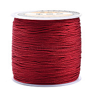 Nylon Thread, Chinese Knotting Cord, FireBrick, 0.8mm, about 109.36 yards(100m)/roll(NWIR-Q008A-122)