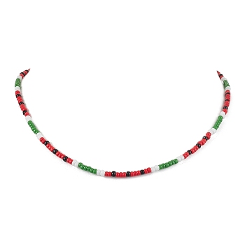 MIYUKI Round Rocailles Beaded  Necklaces, Colorful, 16.34 inch(41.5cm)