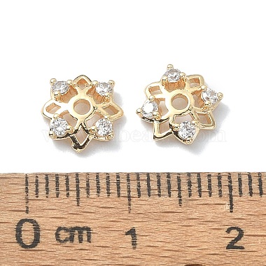 Messing Micro Pave Zirkonia Bead Cap(KK-A194-13G)-3