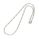 Smooth Surface 304 Stainless Steel Figaro Chain Necklace Making(STAS-A028-N022P)-1