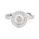 Brass Micro Pave Cubic Zirconia Adjustable Ring Components(KK-CBAC351-01P)-1