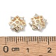 Messing Micro Pave Zirkonia Bead Cap(KK-A194-13G)-3