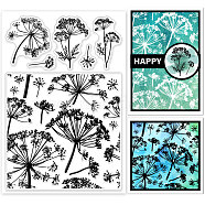 Custom Summer Theme PVC Plastic Clear Stamps, for DIY Scrapbooking, Photo Album Decorative, Cards Making, Flower, 160x110mm(DIY-WH0631-0029)