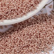 MIYUKI Round Rocailles Beads, Japanese Seed Beads, (RR429) Opaque Salmon, 15/0, 1.5mm, Hole: 0.7mm, about 27777pcs/50g(SEED-X0056-RR0429)
